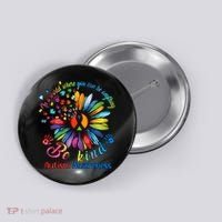 Autism Awareness Sunflower Be Kind Autism Month Autism Support Button thumb 0