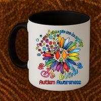 Autism Awareness Sunflower Be Kind Autism Month Autism Support Coffee Mug thumb 2