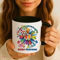 Autism Awareness Sunflower Be Kind Autism Month Autism Support Coffee Mug thumb 3