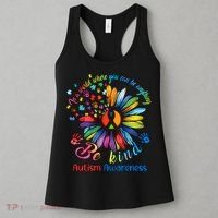 Autism Awareness Sunflower Be Kind Autism Month Autism Support Women's Tank Top thumb 3
