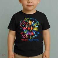 Autism Awareness Sunflower Be Kind Autism Month Autism Support Toddler T-Shirt thumb 2