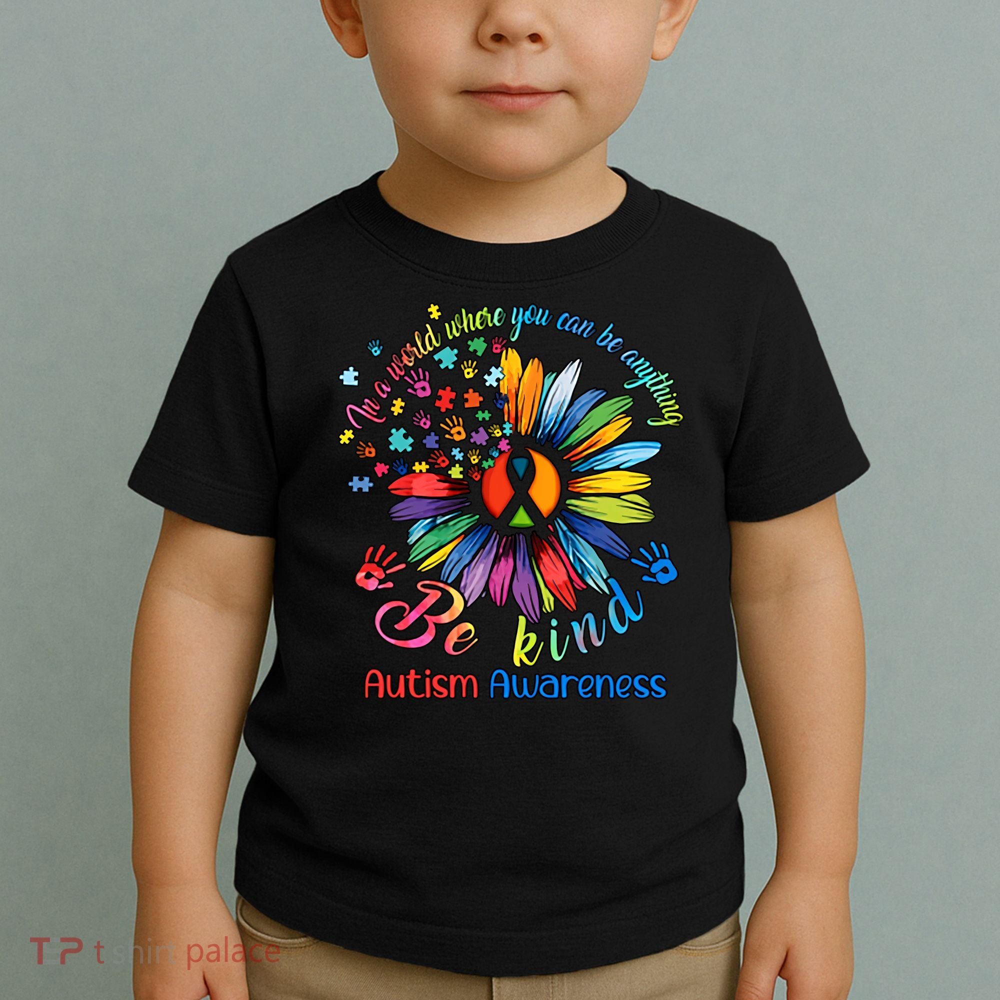 Autism Awareness Sunflower Be Kind Autism Month Autism Support Toddler T-Shirt