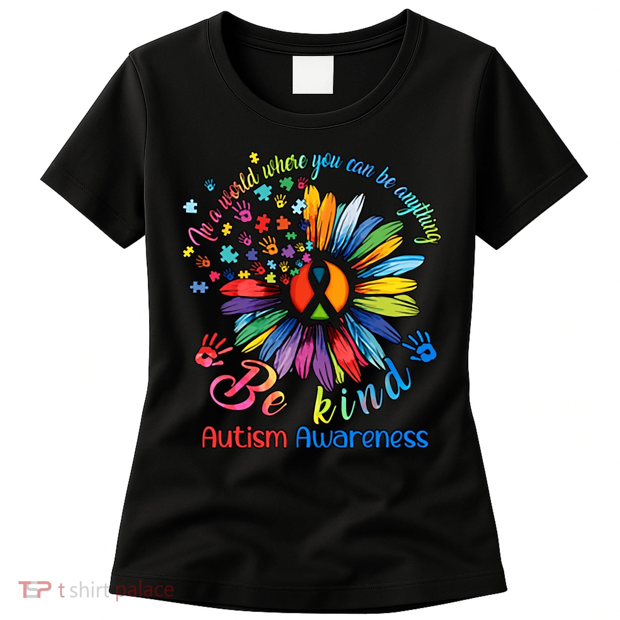 Autism Awareness Sunflower Be Kind Autism Month Autism Support Women's T-Shirt