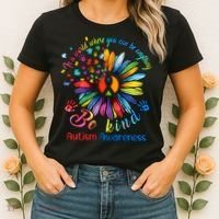 Autism Awareness Sunflower Be Kind Autism Month Autism Support Women's T-Shirt thumb 2