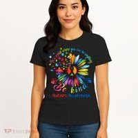 Autism Awareness Sunflower Be Kind Autism Month Autism Support Women's T-Shirt thumb 4