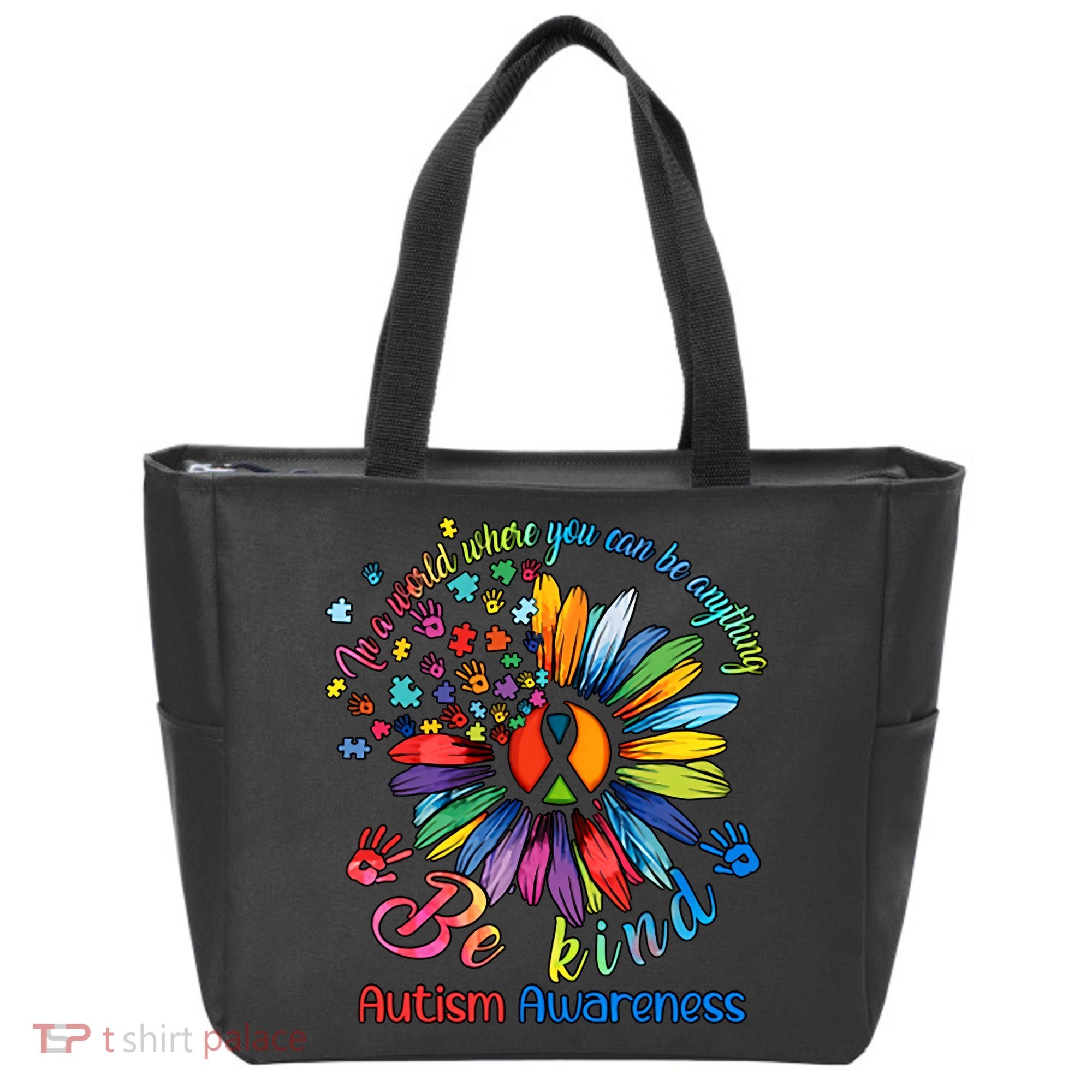 Autism Awareness Sunflower Be Kind Autism Month Autism Support Tote Bag