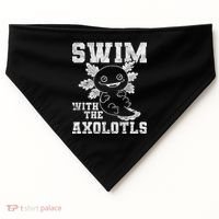Axolotl Amphibian Swim With The Axolotls  USA-Made Doggie Bandana thumb 0