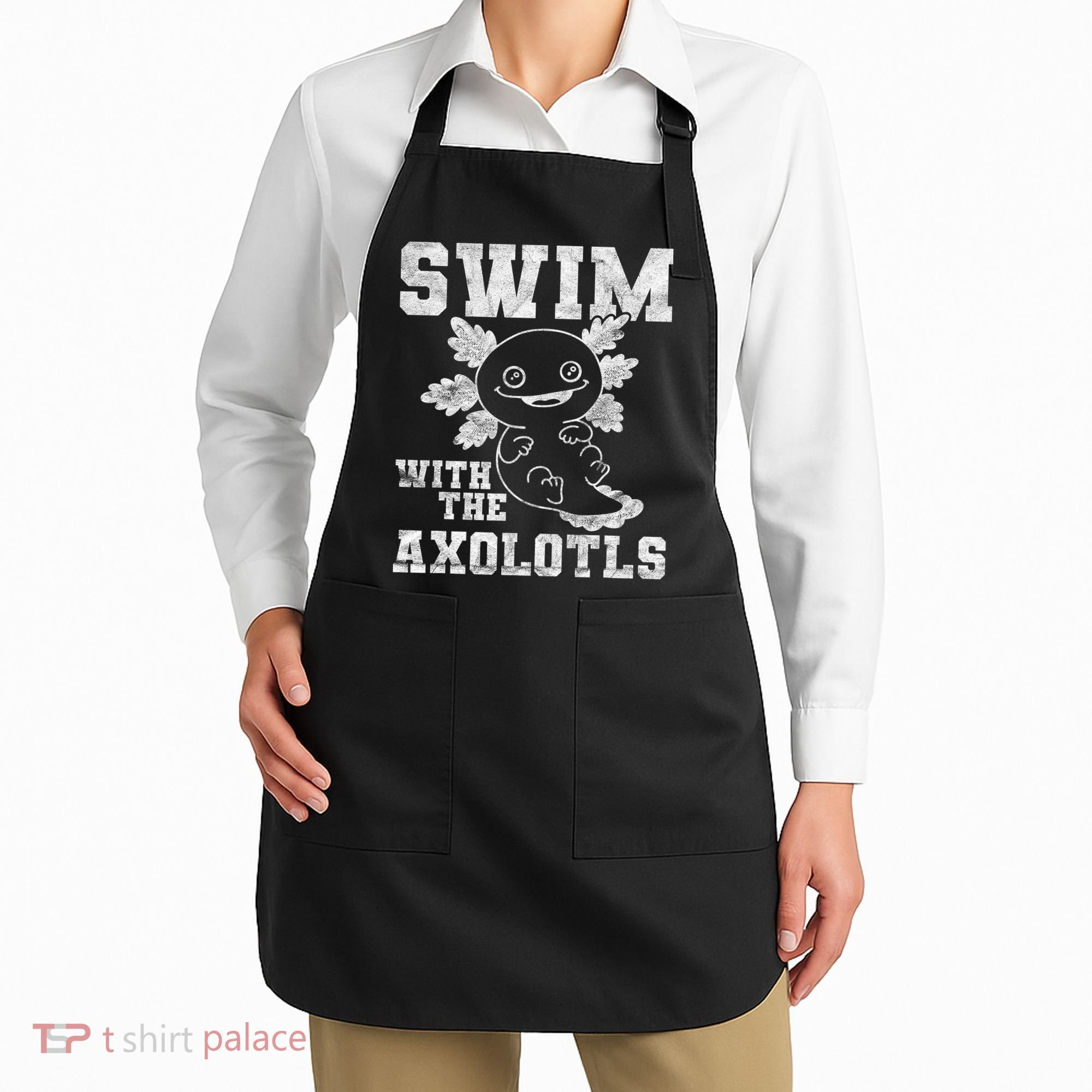 Axolotl Amphibian Swim With The Axolotls  Apron