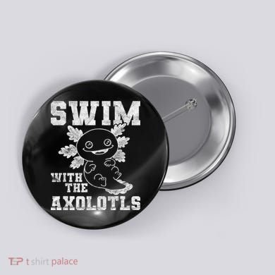 Axolotl Amphibian Swim With The Axolotls  Button