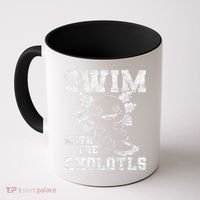 Axolotl Amphibian Swim With The Axolotls  Coffee Mug thumb 0
