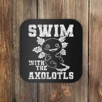 Axolotl Amphibian Swim With The Axolotls  Coaster thumb 0