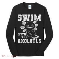 Axolotl Amphibian Swim With The Axolotls  Tall Long Sleeve Shirt thumb 0