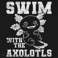 Axolotl Amphibian Swim With The Axolotls  Mousepad thumb 1