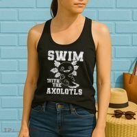 Axolotl Amphibian Swim With The Axolotls  Women's Tank Top thumb 2
