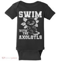 Axolotl Amphibian Swim With The Axolotls  Baby Bodysuit thumb 0