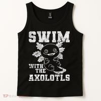 Axolotl Amphibian Swim With The Axolotls  Tank Top thumb 2