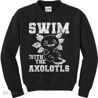 Axolotl Amphibian Swim With The Axolotls  Kids Sweatshirt thumb 0