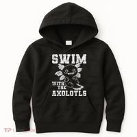 Axolotl Amphibian Swim With The Axolotls  Kids Hoodie thumb 0