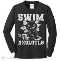 Axolotl Amphibian Swim With The Axolotls  Kids Long Sleeve Shirt thumb 0