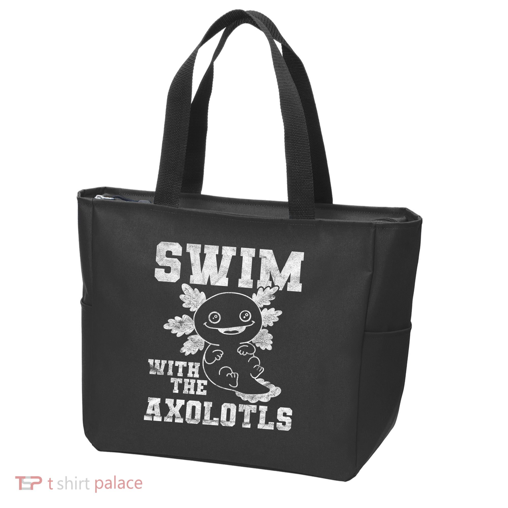 Axolotl Amphibian Swim With The Axolotls  Tote Bag
