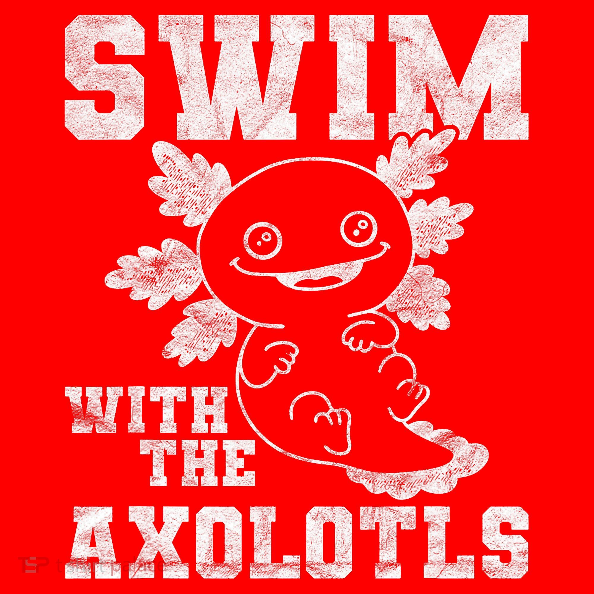 Axolotl Amphibian Swim With The Axolotls  Santa Hat