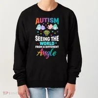 Autism Awareness Seeing The World From A Different Angle Gift Women's Sweatshirt thumb 0