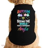 Autism Awareness Seeing The World From A Different Angle Gift Doggie Tank thumb 0