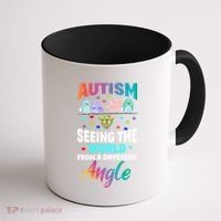 Autism Awareness Seeing The World From A Different Angle Gift Coffee Mug thumb 1