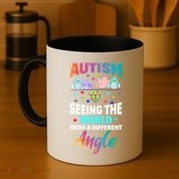 Autism Awareness Seeing The World From A Different Angle Gift Coffee Mug thumb 4