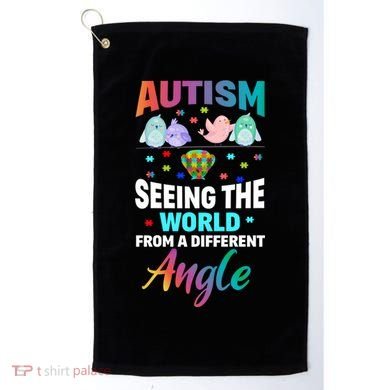Autism Awareness Seeing The World From A Different Angle Gift Golf Towel