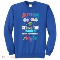 Autism Awareness Seeing The World From A Different Angle Gift Sweatshirt thumb 0