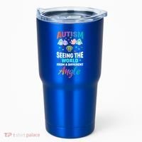 Autism Awareness Seeing The World From A Different Angle Gift Tumbler thumb 0