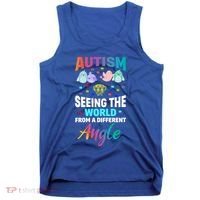 Autism Awareness Seeing The World From A Different Angle Gift Tank Top thumb 0