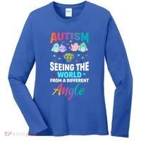 Autism Awareness Seeing The World From A Different Angle Gift Women's Long Sleeve Shirt thumb 0