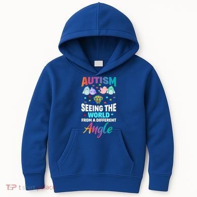 Autism Awareness Seeing The World From A Different Angle Gift Kids Hoodie