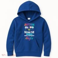 Autism Awareness Seeing The World From A Different Angle Gift Kids Hoodie thumb 0