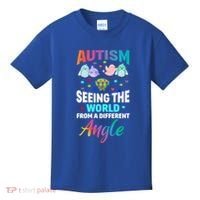 Autism Awareness Seeing The World From A Different Angle Gift Kids T-Shirt thumb 0