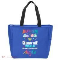 Autism Awareness Seeing The World From A Different Angle Gift Tote Bag thumb 0