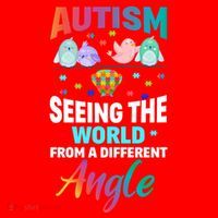 Autism Awareness Seeing The World From A Different Angle Gift Santa Hat thumb 1