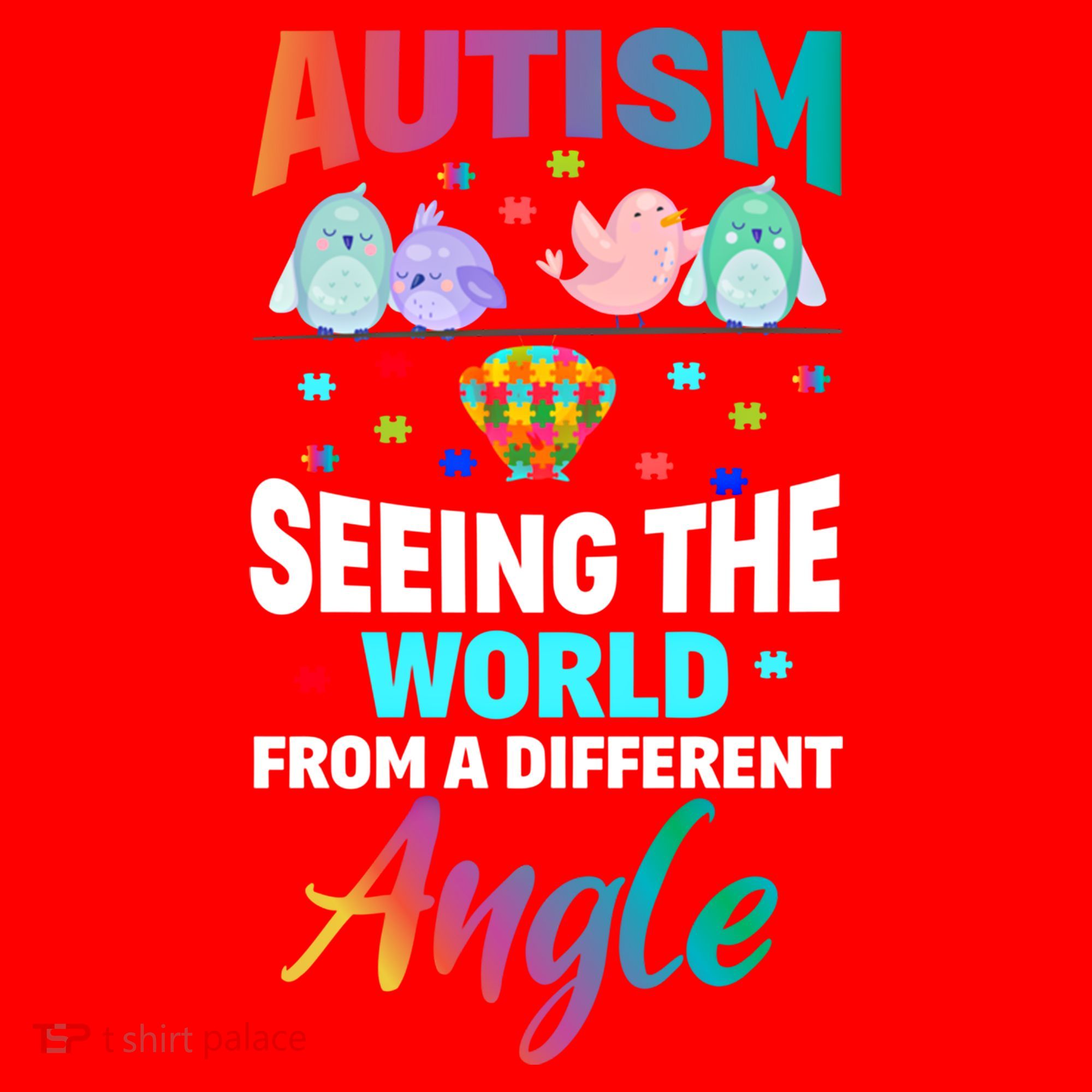 Autism Awareness Seeing The World From A Different Angle Gift Santa Hat
