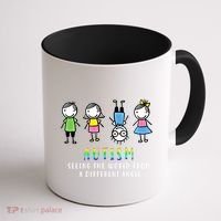 Autism Awareness Seeing The World From A Different Angle Gift Coffee Mug thumb 1
