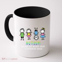 Autism Awareness Seeing The World From A Different Angle Gift Coffee Mug thumb 0
