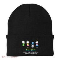 Autism Awareness Seeing The World From A Different Angle Gift Beanie thumb 0
