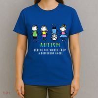 Autism Awareness Seeing The World From A Different Angle Gift T-Shirt thumb 4