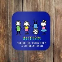 Autism Awareness Seeing The World From A Different Angle Gift Coaster thumb 0