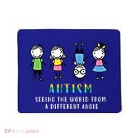 Autism Awareness Seeing The World From A Different Angle Gift Mousepad thumb 0