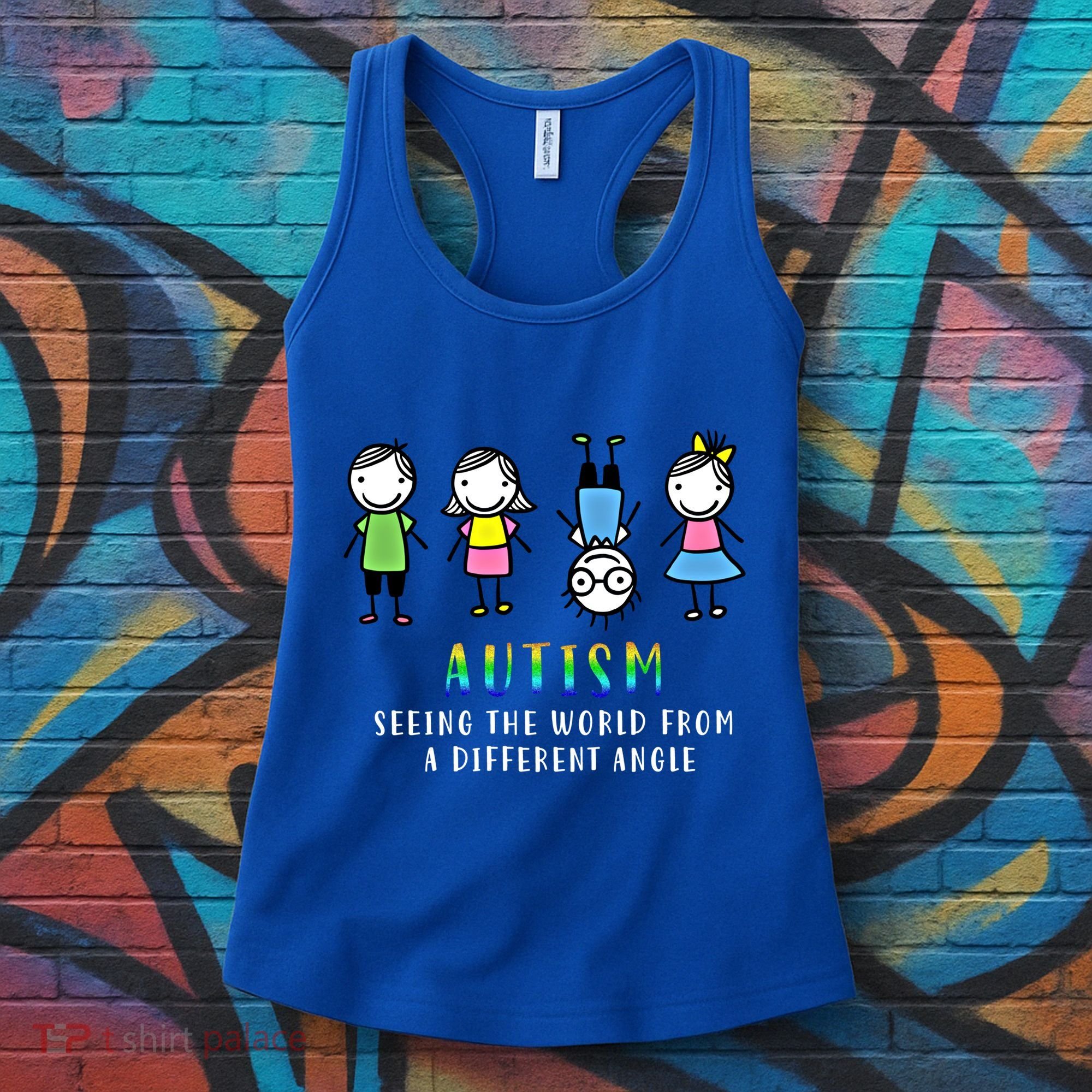 Autism Awareness Seeing The World From A Different Angle Gift Women's Tank Top