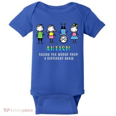Autism Awareness Seeing The World From A Different Angle Gift Baby Bodysuit