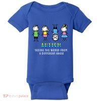 Autism Awareness Seeing The World From A Different Angle Gift Baby Bodysuit thumb 0