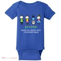 Autism Awareness Seeing The World From A Different Angle Gift Baby Bodysuit thumb 0